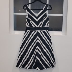 White house black market striped dress 8